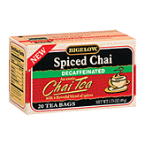 Bigelow  spiced chai black tea, decaffeinated, 20-bags Left Picture